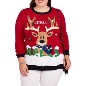 🛍 Holiday Time Christmas Reindeer Sweater  3X
